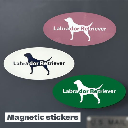 オーバル犬ロゴ マグネットステッカー