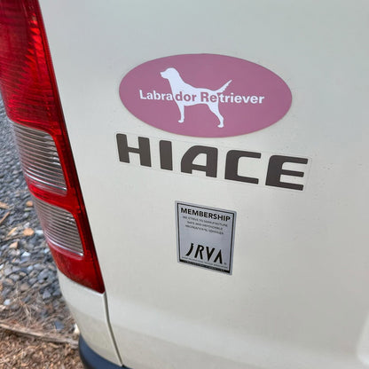オーバル犬ロゴ マグネットステッカー